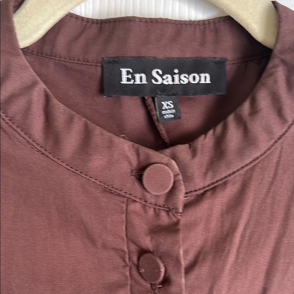 En Saison Brown Ruffle Mini Dress - Picture 2 of 5